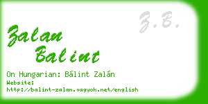 zalan balint business card